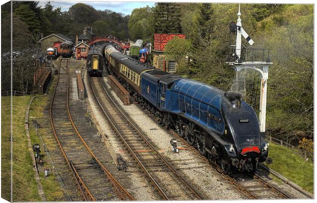 Sir Nigel Gresley at Goathland Canvas Print by Martin Williams