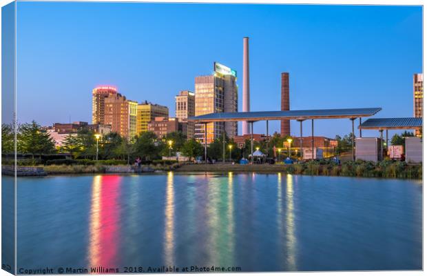 Birmingham, Alabama cityscape viewed from Railroad Park Canvas Print by Martin Williams