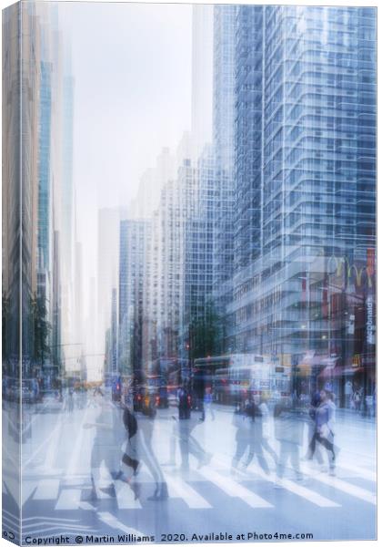 Streets of New York. Canvas Print by Martin Williams