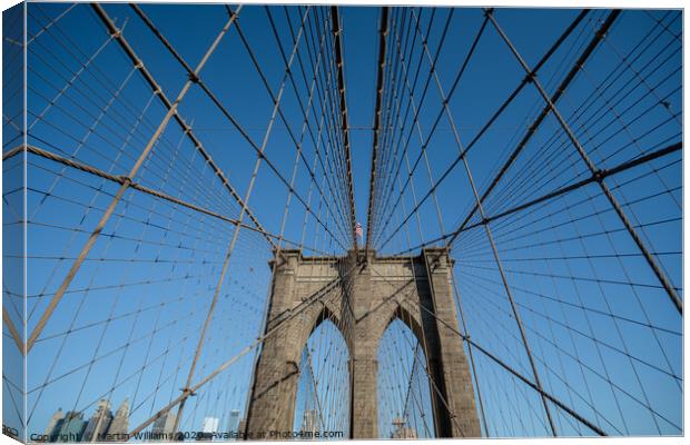 Brooklyn Bridge Canvas Print by Martin Williams