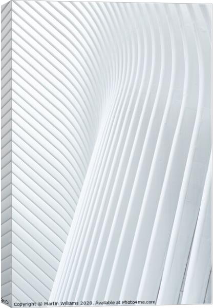 Abstract of the Oculus, New York Canvas Print by Martin Williams