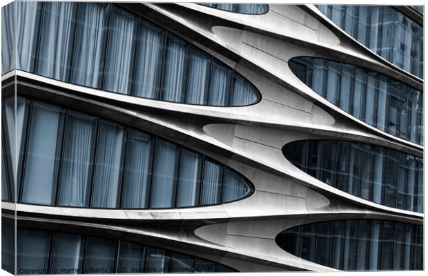 Condo apartments designed by Zaha Hadid , The High Line, Chelsea, New York City Canvas Print by Martin Williams