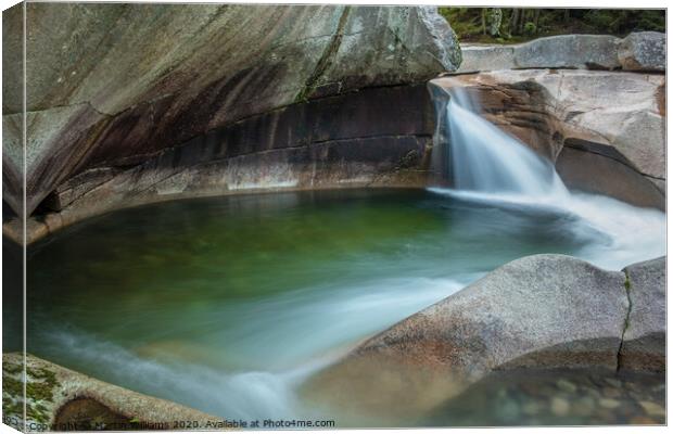 The Basin, Franconia Notch State Park; NH; Canvas Print by Martin Williams