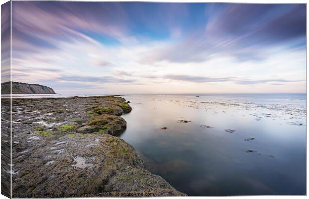 North Yorkshire Coast, Robin Hoods Bay, Uk Canvas Print by Martin Williams