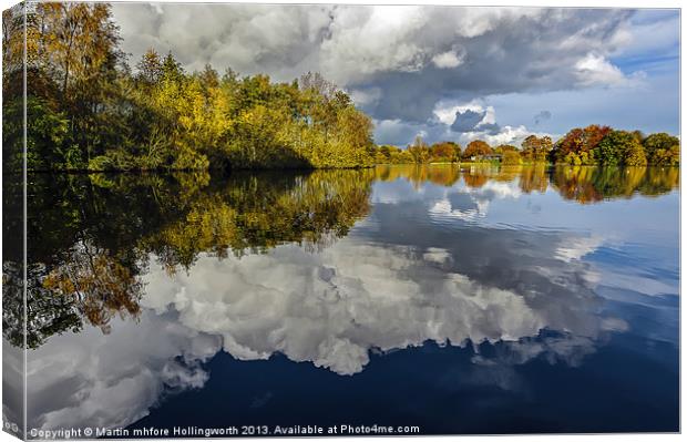 Willow Pits, Cloudy Reflections Canvas Print by mhfore Photography