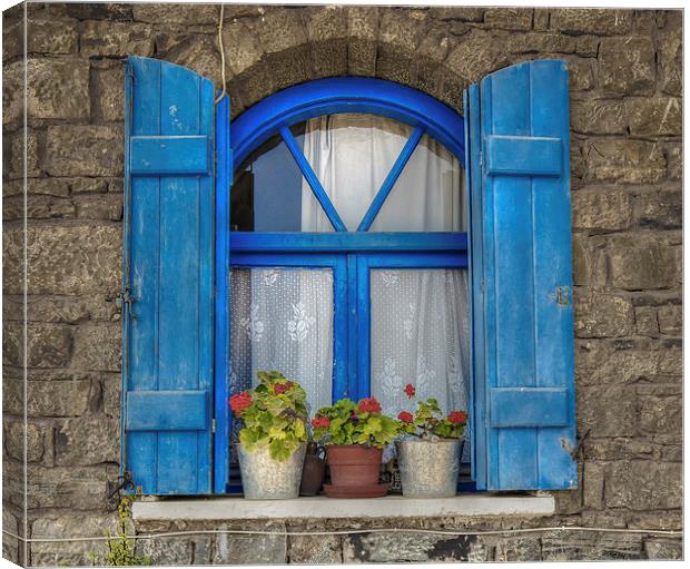 Cretean Window Canvas Print by Jonathan Parkes