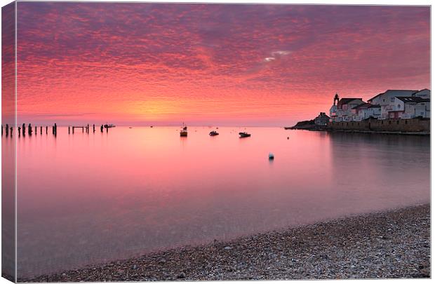Swanage Sunrise Canvas Print by Andrew Bannister