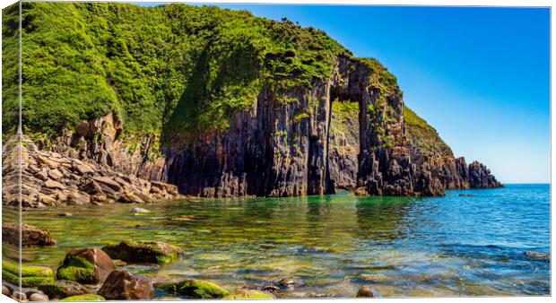 Church Doors Cove, Pembrokeshire, Wales Canvas Print by Mark Llewellyn
