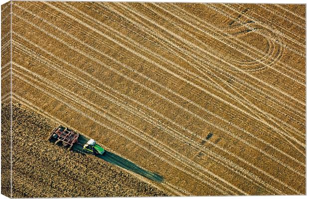 Ploughing the Land Canvas Print by Mark Llewellyn
