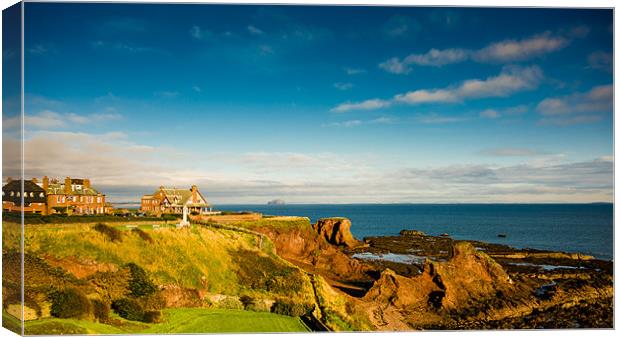 Bass Rock from Dunbar Canvas Print by Mark Llewellyn