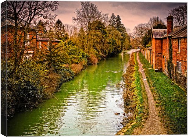 Canal at Hungerford Canvas Print by Mark Llewellyn