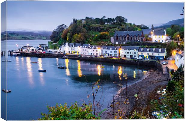 Portree Harbour, Skye, Scotland, UK Canvas Print by Mark Llewellyn