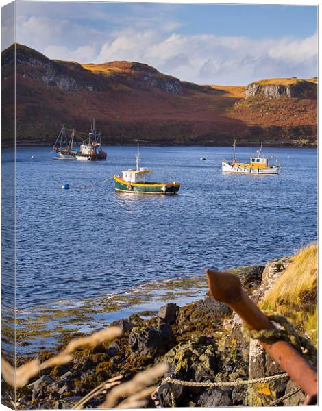 Skye Fishing Boats, Skye, Scotland, UK Canvas Print by Mark Llewellyn