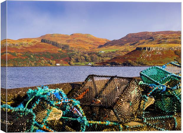 Skye Fishing Pots, Skye, Scotland, UK Canvas Print by Mark Llewellyn