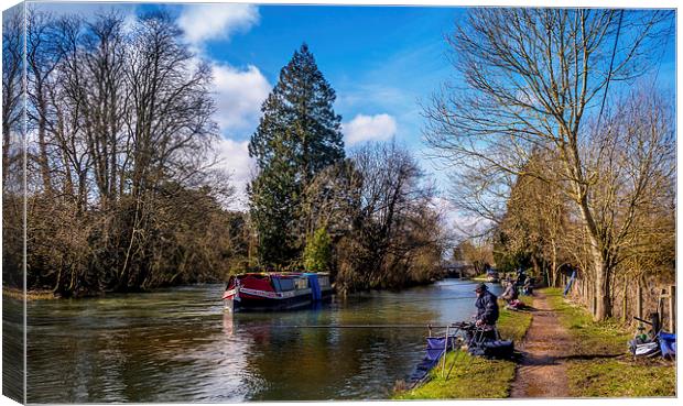 Gone Fishing, Kintbury, Berkshire, England, UK Canvas Print by Mark Llewellyn