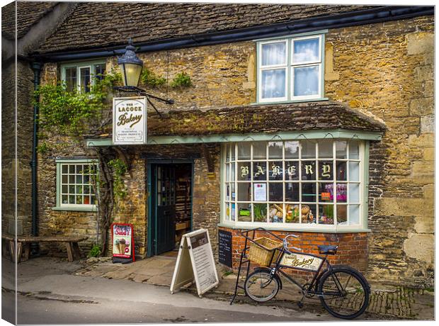 Village Bakery, Lacock, Wiltshire, England, UK Canvas Print by Mark Llewellyn