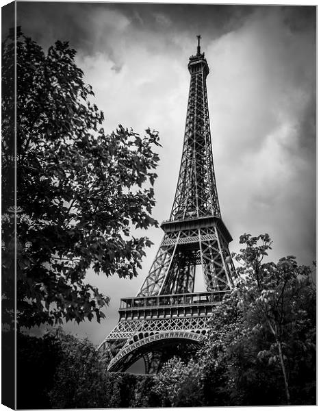 Eiffel Tower, Paris, France Canvas Print by Mark Llewellyn