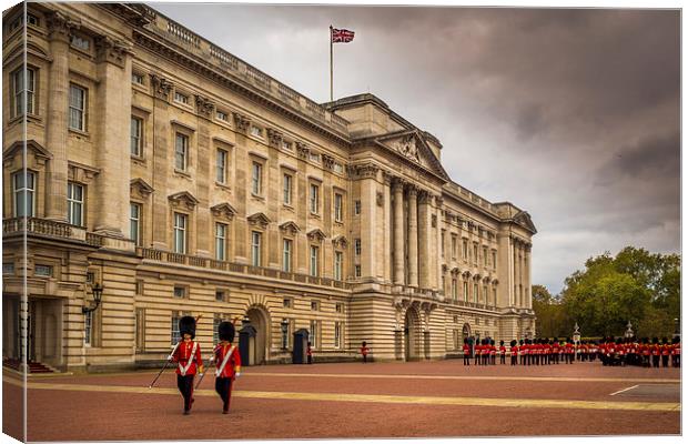  Changing of the Guard, Buckingham Palace, London, Canvas Print by Mark Llewellyn
