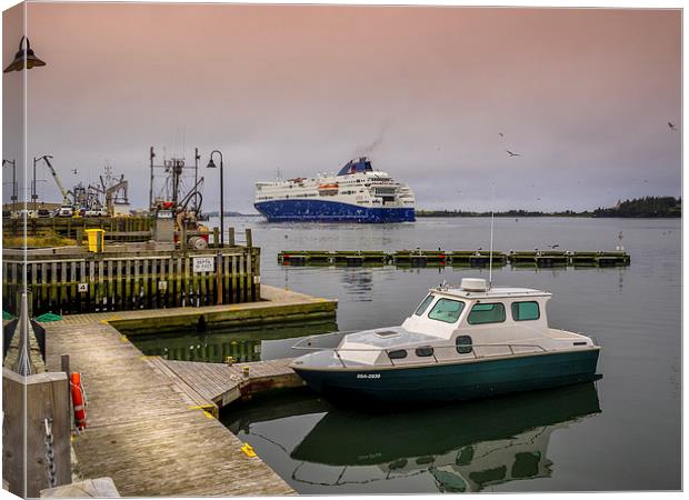 Maine Ferry, Yarmouth, Nova Scotia, Canada Canvas Print by Mark Llewellyn