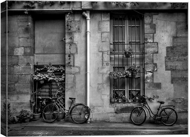 French Bicycles, Paris, France Canvas Print by Mark Llewellyn