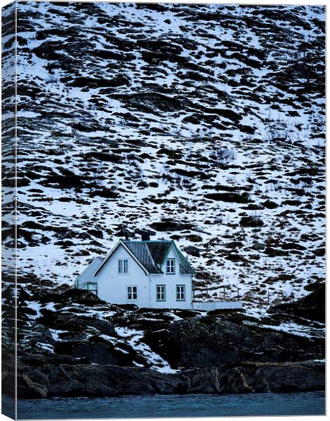 Norwegian Homes, Tromso, Norway Canvas Print by Mark Llewellyn