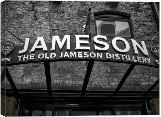 Jamesons Sign Canvas Print by Mark Llewellyn