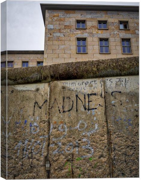 Berlin Wall, Germany Canvas Print by Mark Llewellyn