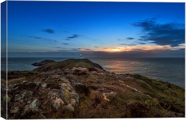 Strumble Head Lighthouse, Pembrokeshire, Wales, UK Canvas Print by Mark Llewellyn