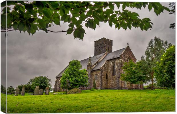St Andrews Church, Narberth, Pembrokeshire, Wales, Canvas Print by Mark Llewellyn