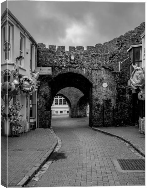 West Gate, Tenby, Pembrokeshire, Wales, UK Canvas Print by Mark Llewellyn