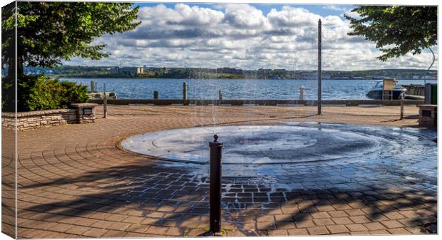 Halifax Fountains, Nova Scotia, Canada Canvas Print by Mark Llewellyn