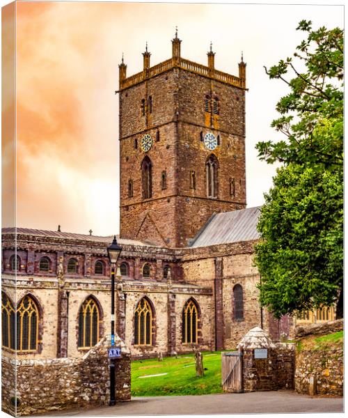 St Davids Cathedral, Pembrokeshire, Wales, UK Canvas Print by Mark Llewellyn