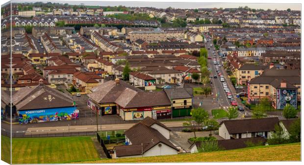 Bogside View, Derry, Northern Ireland Canvas Print by Mark Llewellyn