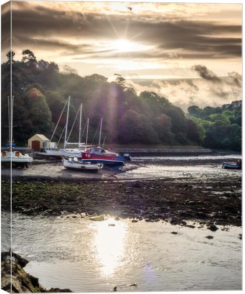 Lower Fishguard Harbour, Pembrokeshire, Wales, UK Canvas Print by Mark Llewellyn