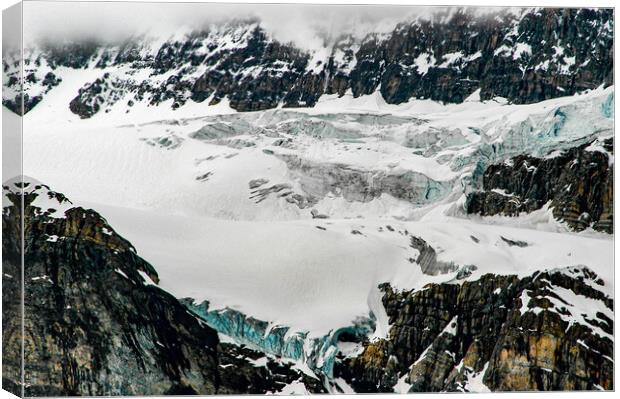 Canadian Glacier, Canada Canvas Print by Mark Llewellyn