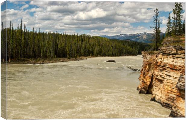 Rocky Mountain River Canvas Print by Mark Llewellyn