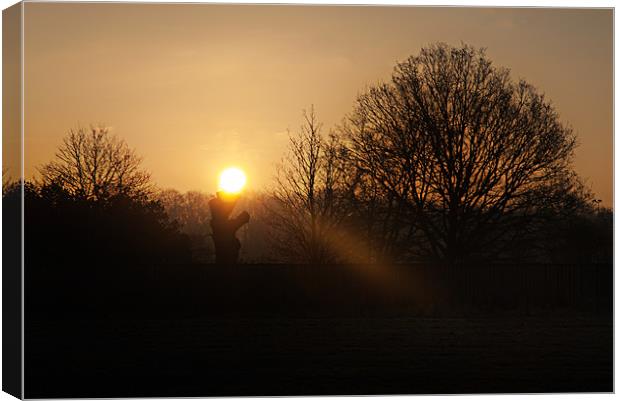 Silhouette Sunrise Canvas Print by Simon West