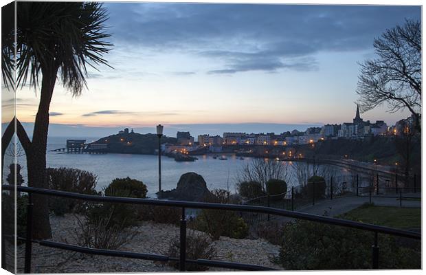 A view of Tenby Harbour Canvas Print by Simon West