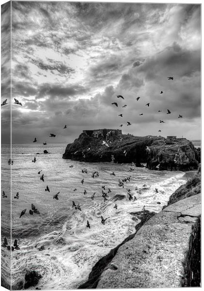 Saint Catherines Island, Tenby Canvas Print by Simon West