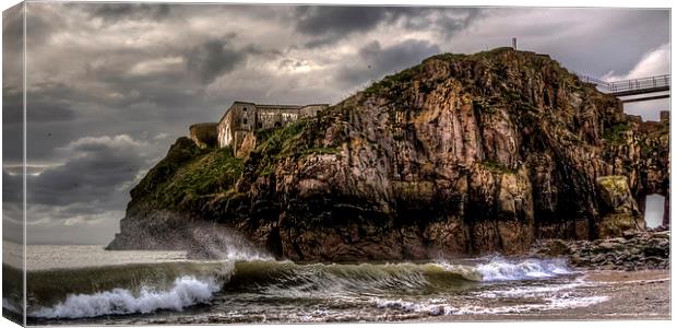  Tenby Island - St Catherines Canvas Print by Simon West