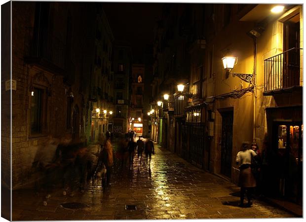 Barcelona After Rain Canvas Print by Pawel Juszczyk