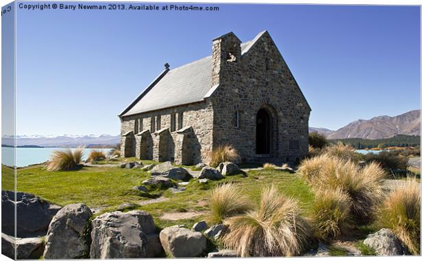 The church of the Good Shepard Canvas Print by Barry Newman
