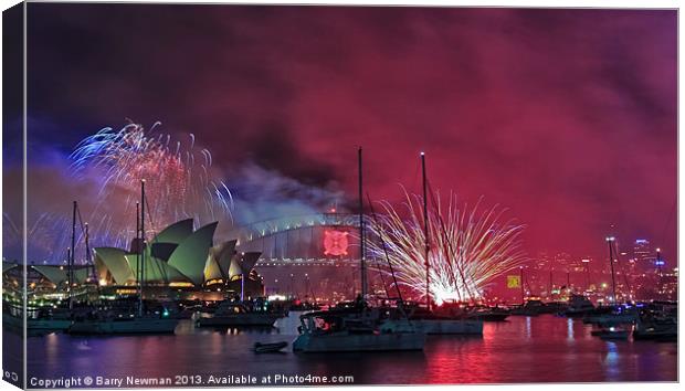 New years Eve Down Under Canvas Print by Barry Newman