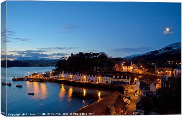 February dawn over Portree pier Canvas Print by Richard Smith