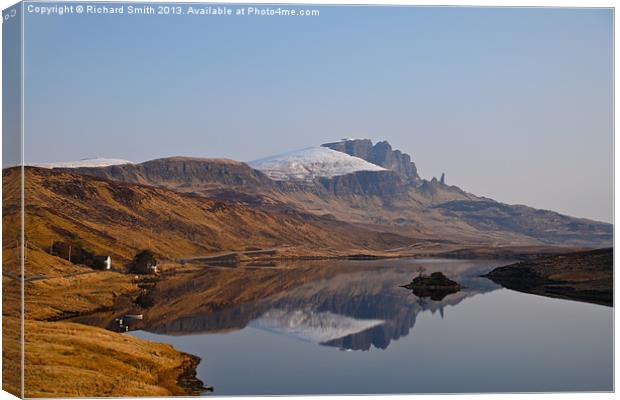 Storr reflected Canvas Print by Richard Smith