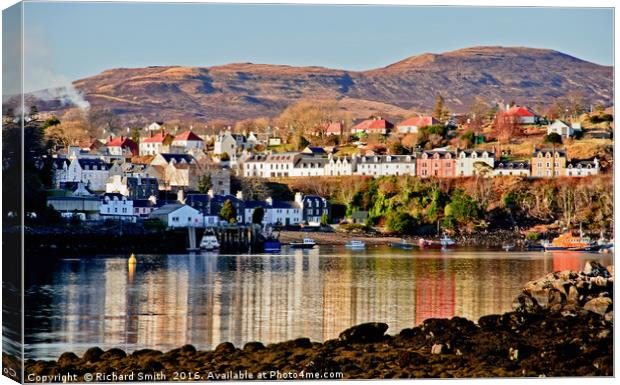 Portree reflection Canvas Print by Richard Smith