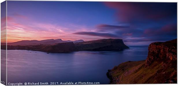 Trotternish from a shoulder of Ben Tianavaig Canvas Print by Richard Smith