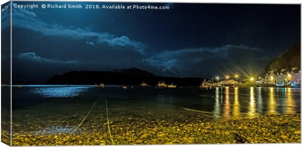 Moonligthted Loch Portree Canvas Print by Richard Smith