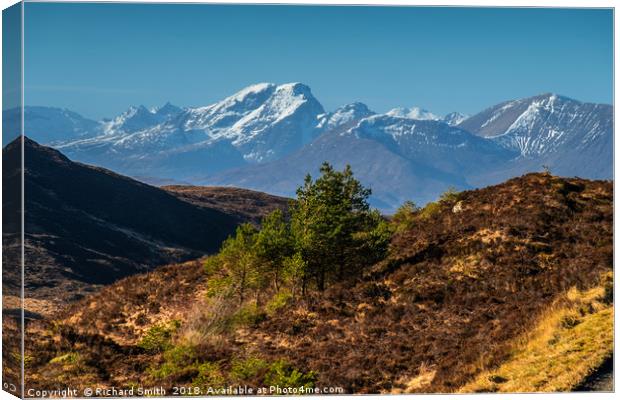 Some Red Cuillins #2 Canvas Print by Richard Smith
