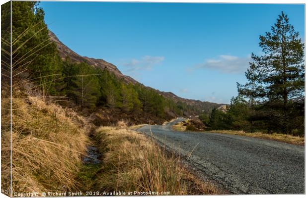 The road to Kylerhea a. Canvas Print by Richard Smith